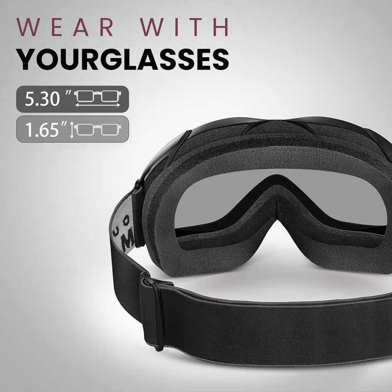 Load image into Gallery viewer, OutdoorMaster OTG Ski Goggles - Over Glasses Ski/Snowboard Goggles for Men, Women &amp; Youth - 100% UV Protection-OM-5
