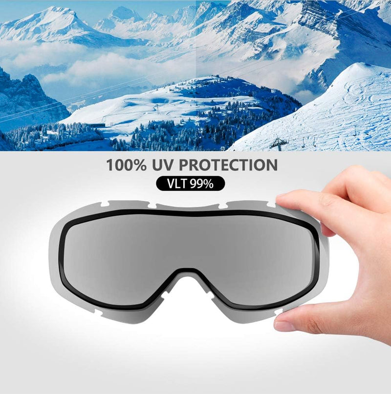 Load image into Gallery viewer, OutdoorMaster OTG Ski Goggles - Over Glasses Ski/Snowboard Goggles for Men, Women &amp; Youth - 100% UV Protection-OM-5
