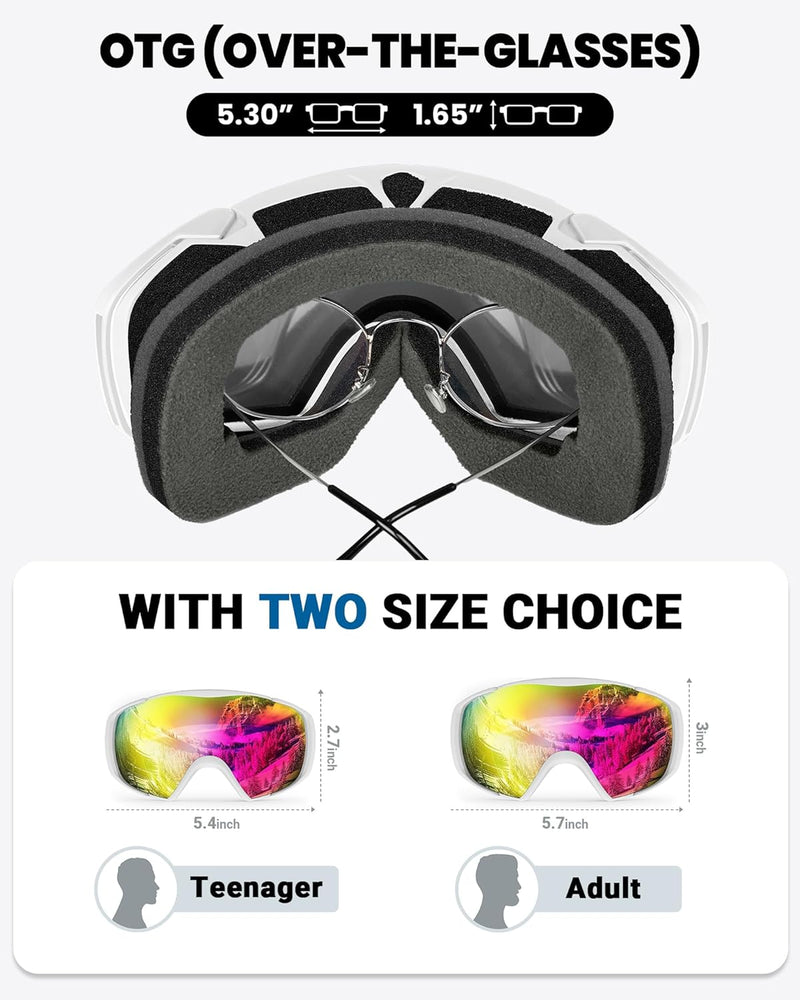 Load image into Gallery viewer, OutdoorMaster Ski Goggles with Cover Snowboard Snow Goggles OTG Anti-Fog -100% UV Protection-OM-18

