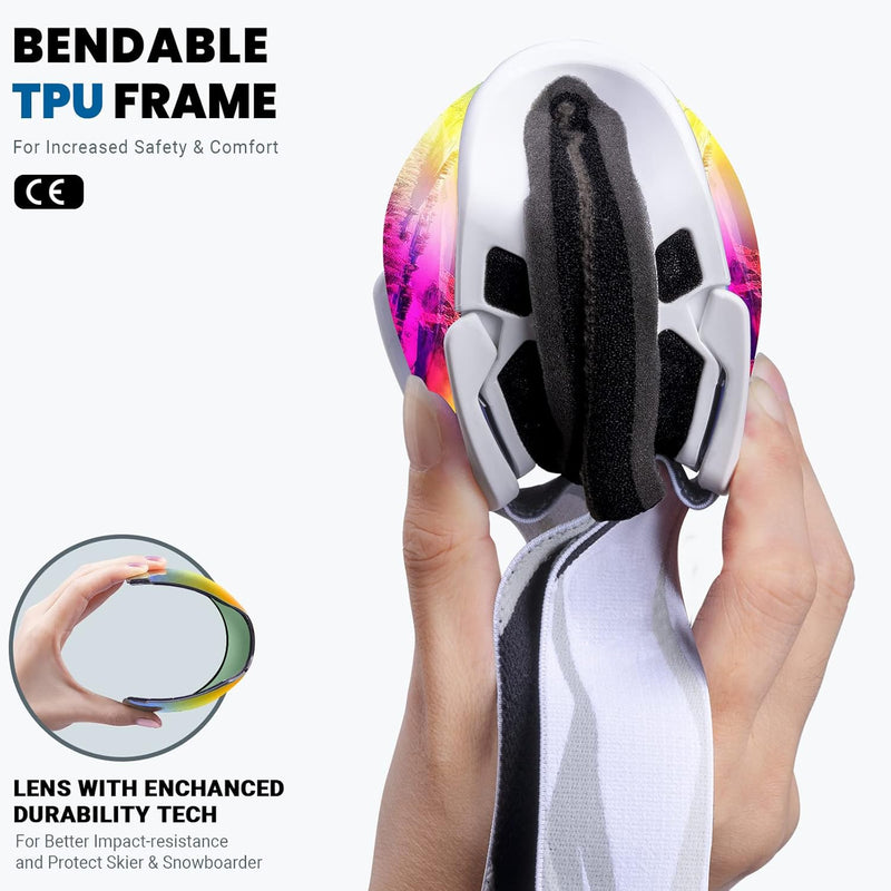 Load image into Gallery viewer, OutdoorMaster Ski Goggles with Cover Snowboard Snow Goggles OTG Anti-Fog -100% UV Protection-OM-18
