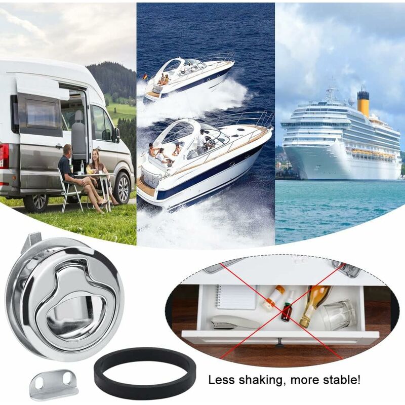 Load image into Gallery viewer, 2 pcs Zinc Alloy Flush Hatch Latch Boat Hatch Latch Boat Pull Latch Flush Hatch Latch Lock For Furniture, Drawers,

