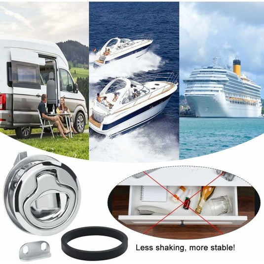 2 pcs Zinc Alloy Flush Hatch Latch Boat Hatch Latch Boat Pull Latch Flush Hatch Latch Lock For Furniture, Drawers,