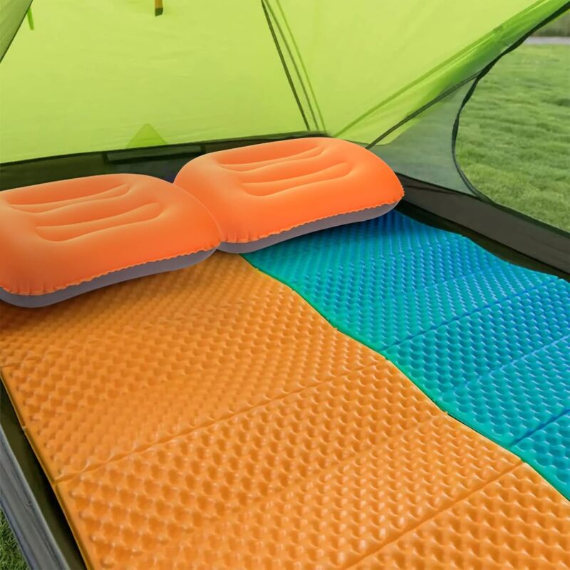 Load image into Gallery viewer, Inflatable Camping Pillows Orange 2 Pack Compact And Ultralight Beach Pillows For Travel, Hiking And Mountaineering
