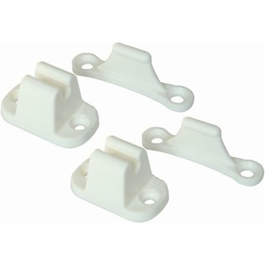2X T-Shaped Door Retainer Kit Stop Retaining Plastic Hook Holder Compatible Door Latch Bracket For Rv Trailer Camper