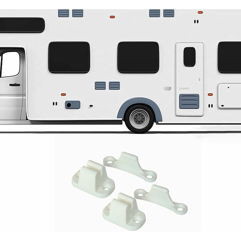 Load image into Gallery viewer, 2X T-Shaped Door Retainer Kit Stop Retaining Plastic Hook Holder Compatible Door Latch Bracket For Rv Trailer Camper
