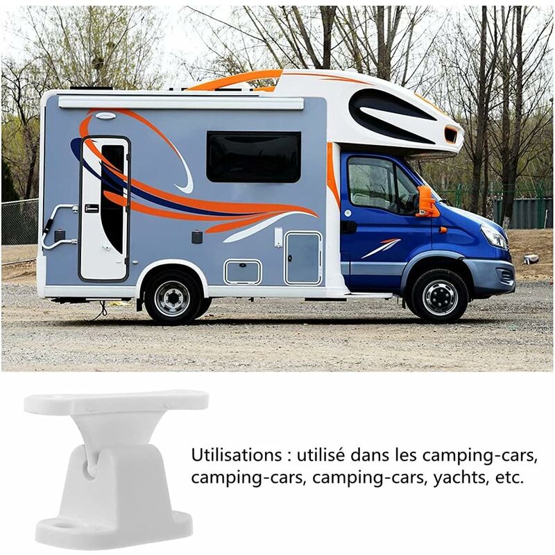 Load image into Gallery viewer, 2X T-Shaped Door Retainer Kit Stop Retaining Plastic Hook Holder Compatible Door Latch Bracket For Rv Trailer Camper
