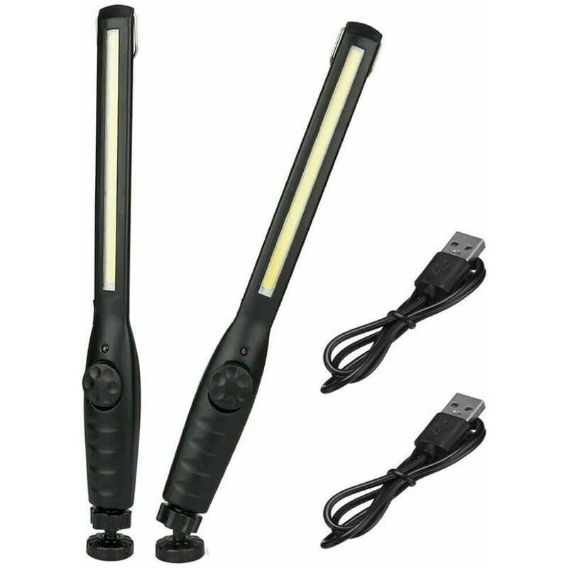 Load image into Gallery viewer, 2 pcs Magnetic LED Work Light Super Bright Rechargeable Flashlight For Garage, Camping, Hiking, Car Repair, Emergency
