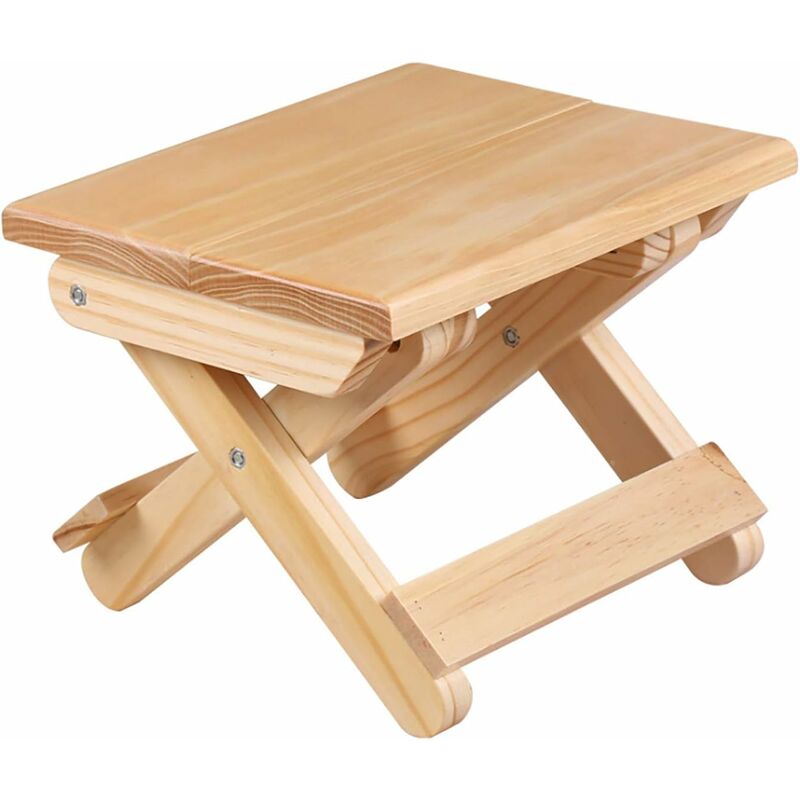 Load image into Gallery viewer, Solid Wood Folding Step Stool For Home, Play, Fishing, Garden, 24X19X17.8 Cm
