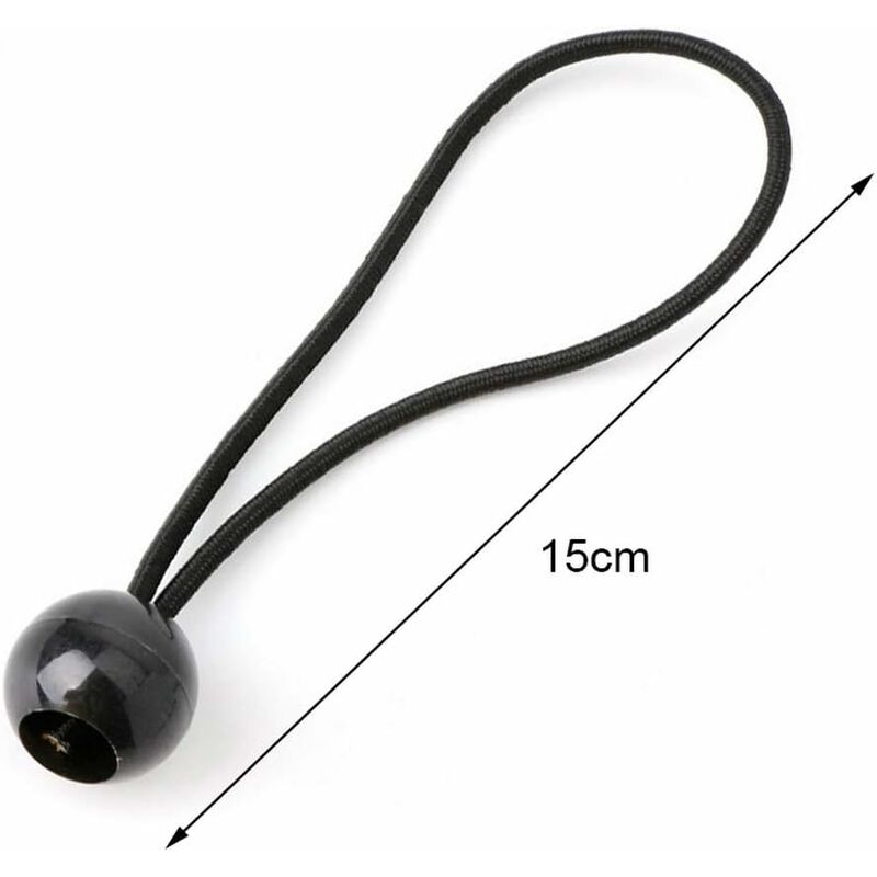 Load image into Gallery viewer, 12 pcs Black Tarpaulin Bungees Balls Tarp Bungee Cord For Banner, Tarpaulins, Pavilions, Tents, Tent Bungee Hooks,
