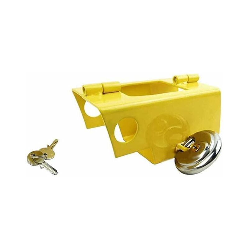 Load image into Gallery viewer, Heavy Duty Steel Caravan/Trailer Hitch Lock With Padlock
