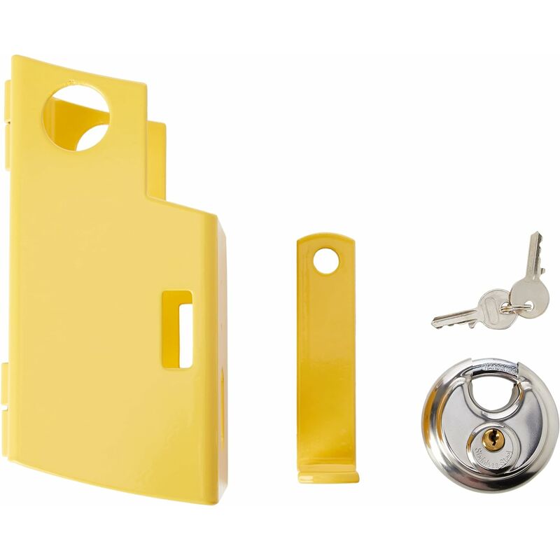 Load image into Gallery viewer, Heavy Duty Steel Caravan/Trailer Hitch Lock With Padlock

