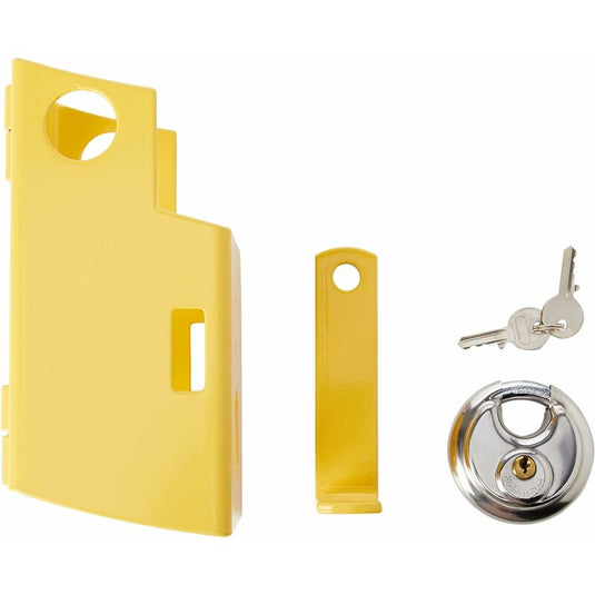 Heavy Duty Steel Caravan/Trailer Hitch Lock With Padlock
