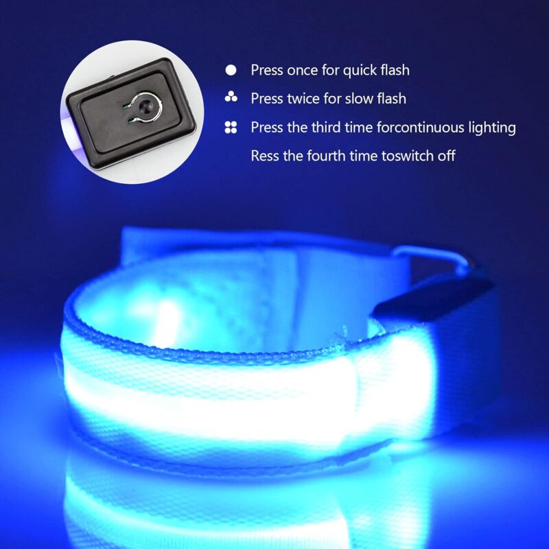 Load image into Gallery viewer, LED Reflective Arm Band Safety Bracelet Luminous Wristbands Waterproof Light Band Night Safety Reflective Strap For
