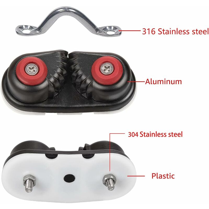 Load image into Gallery viewer, ROpe Cleats, Ball Bearing Quick Entry Cam Cleats For Line Sizes Up To 5/8 Inch, Dinghy Accessories
