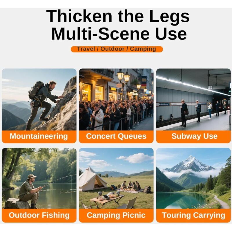 Load image into Gallery viewer, Folding Stool, Lightweight Steel Folding Camping Stool - 120Kg Load Capacity, Fishing, Garden, Camping, Beach &amp; Travel
