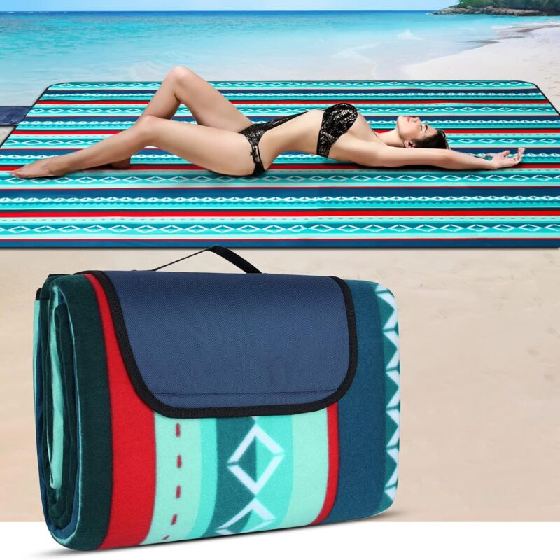 Load image into Gallery viewer, Waterproof Picnic Blanket 200 X 200Cm - Outdoor Picnic Blanket - Insulated Fleece Picnic Mat - Large Picnic Blanket
