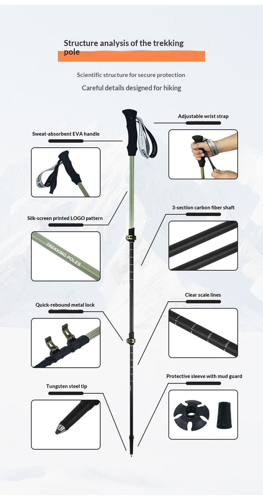 CarbonFiberTelescopicPole-ForHeightsUnder170cm