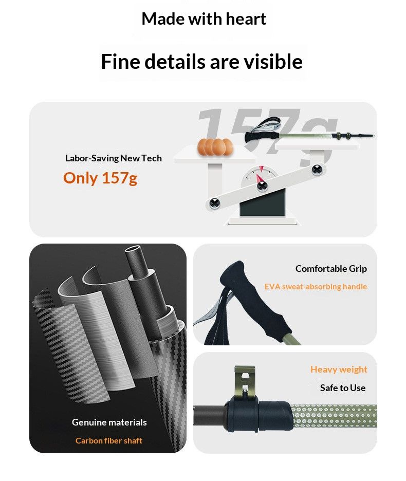 Load image into Gallery viewer, CarbonFiberTelescopicPole-ForHeightsUnder190cm
