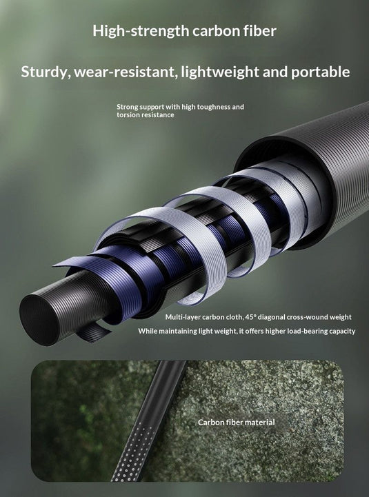 CarbonFiberTelescopicPole-ForHeightsUnder190cm