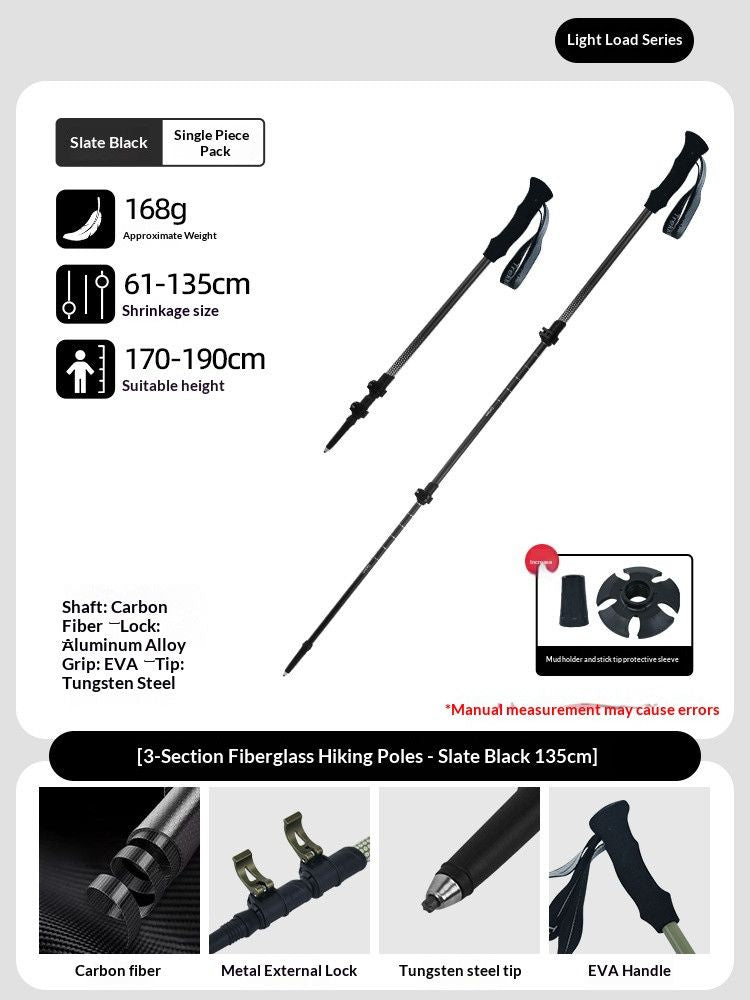 Load image into Gallery viewer, CarbonFiberTelescopicPole-ForHeightsUnder170cm
