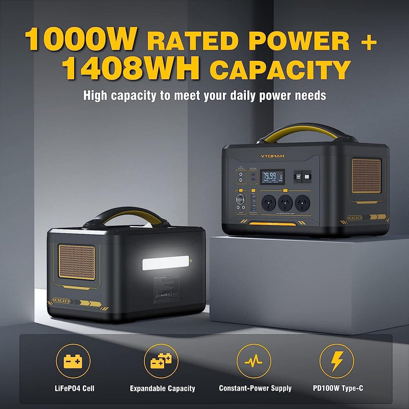 Load image into Gallery viewer, Jump 1000 1000W 1408Wh Power Station + 110W Solar Panel
