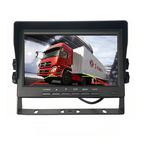 Load image into Gallery viewer, 4-Channel Split 7&quot; Screen Monitor w/4 Reversing Camera Kit for Truck Trailer Bus
