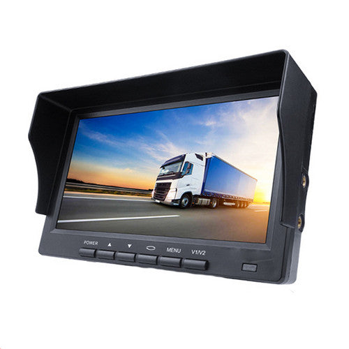 Load image into Gallery viewer, 4-Channel Split 7&quot; Screen Monitor w/4 Reversing Camera Kit for Truck Trailer Bus
