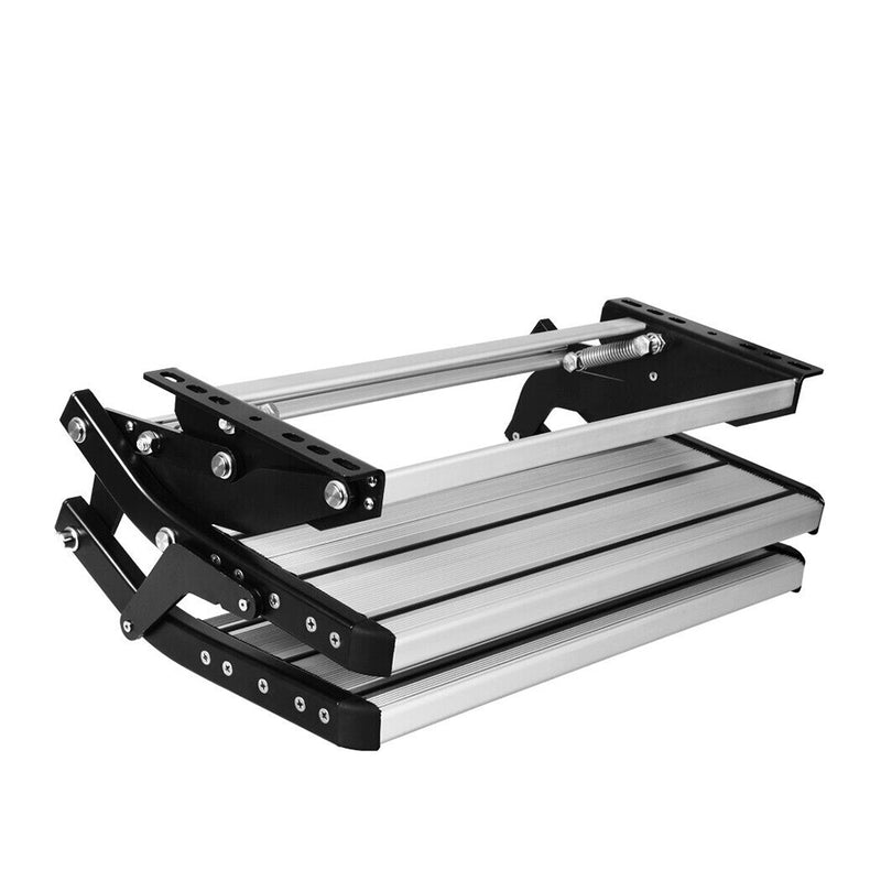 Load image into Gallery viewer, Aluminium Double Caravan Step Pull Out Folding Steps For Road RV Camper Trailer
