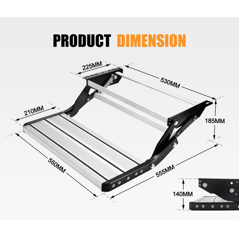 Load image into Gallery viewer, Caravan Step Aluminium 200KG Pull Out Step Folding Camper Trailer Motorhome Step
