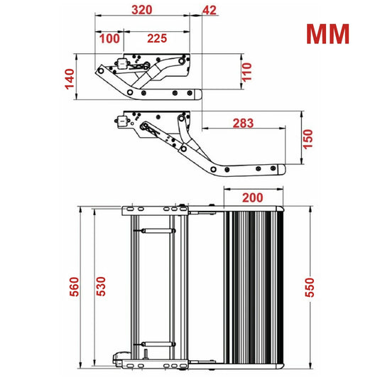 Caravan Step Aluminium 200KG Pull Out Step Folding Camper Trailer Motorhome Step