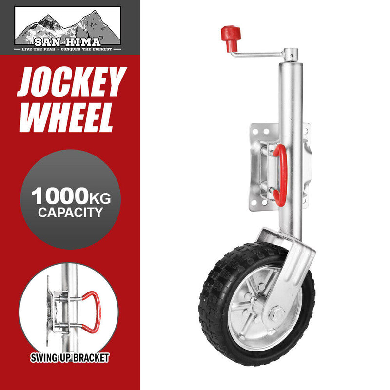 Load image into Gallery viewer, Jockey Wheel 10&quot; Inch Swing Up Rubber Wheel 1000kg Caravan Boat Trailer
