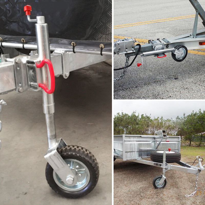 Load image into Gallery viewer, Jockey Wheel 10&quot; Inch Swing Up Rubber Wheel 1000kg Caravan Boat Trailer
