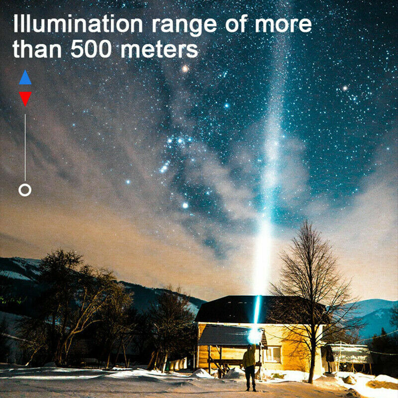 Load image into Gallery viewer, 99000LM Ultra Bright LED Tactical Flashlight 3-Modes Zoom Torch USB Charging
