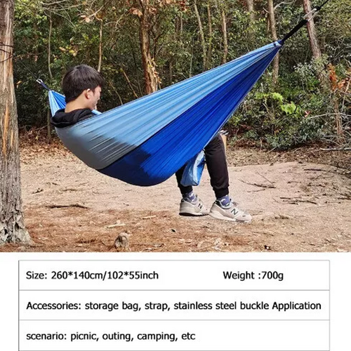 Load image into Gallery viewer, Outdoor Camping Hammock  Lightweight 260x140cm Portable Travel Darkblue
