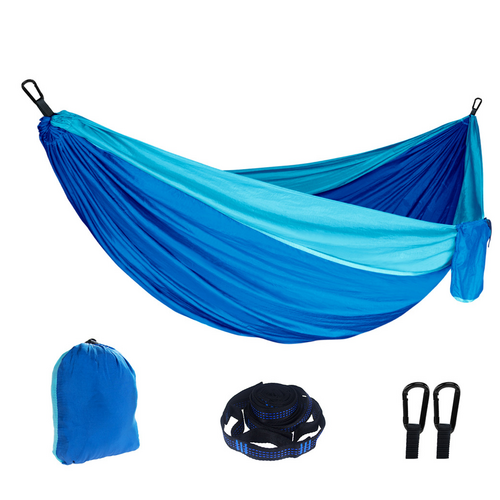 Load image into Gallery viewer, Outdoor Camping Hammock  Lightweight 260x140cm Portable Travel Darkblue
