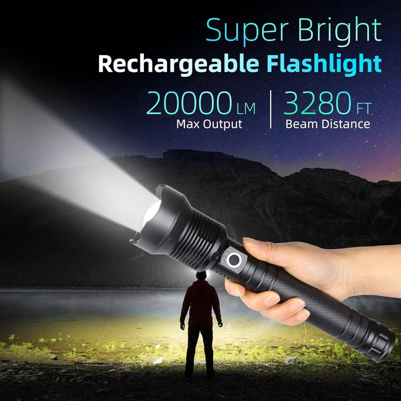 Load image into Gallery viewer, Tactical LCD Digital Display Waterproof High Powered LED Flashlight Emergencies
