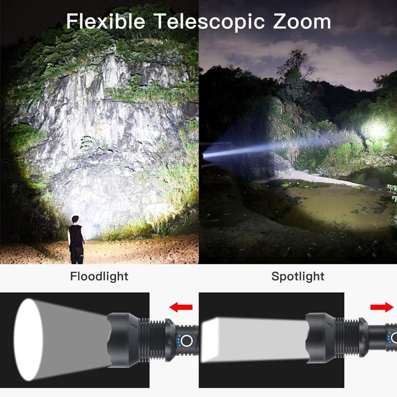 Load image into Gallery viewer, Tactical LCD Digital Display Waterproof High Powered LED Flashlight Emergencies
