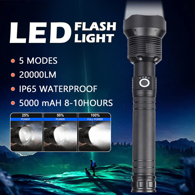 Load image into Gallery viewer, Tactical LCD Digital Display Waterproof High Powered LED Flashlight Emergencies
