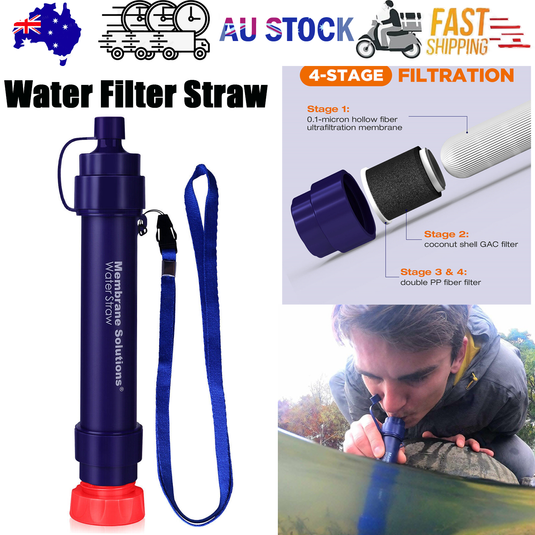 Personal Water Filter Straw 5000L Outdoor Survival Water Purification Straw0.1Î¼m