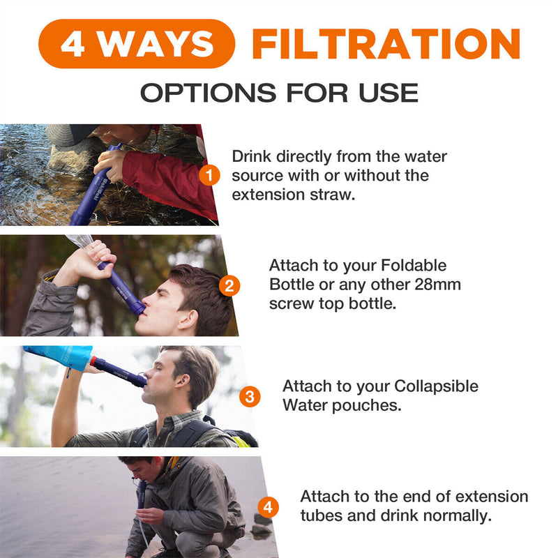 Load image into Gallery viewer, Personal Water Filter Straw 5000L Outdoor Survival Water Purification Straw0.1Î¼m
