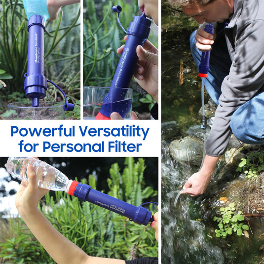 Personal Water Filter Straw 5000L Outdoor Survival Water Purification Straw0.1Î¼m