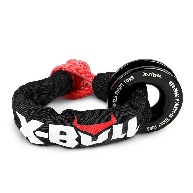 Load image into Gallery viewer, X-BULL Recovery Ring Soft Shackle Kit Snatch Block Pulley Rope Snatch Ring 4WD
