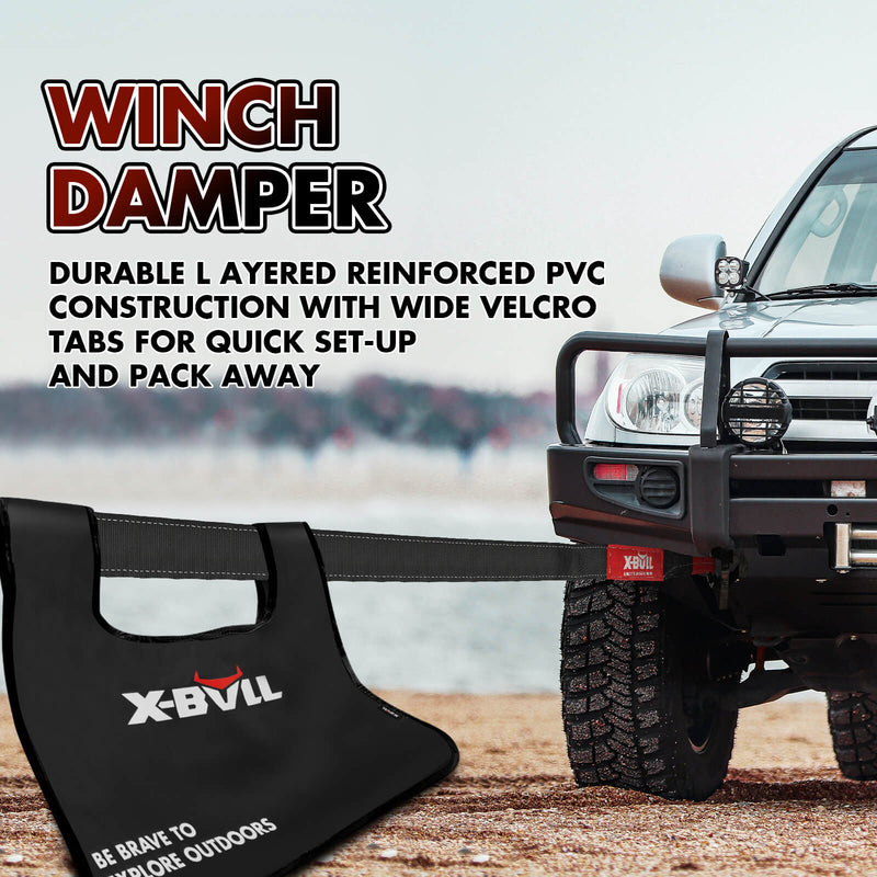 Load image into Gallery viewer, X-BULL 4WD Recovery Kit Kinetic Recovery Rope With 12000LBS Electric Winch 12V Winch 4WD 4X4 Offroad
