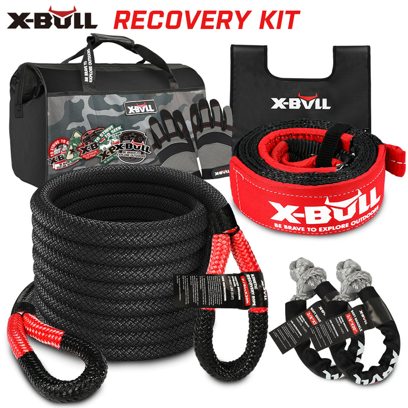 Load image into Gallery viewer, X-BULL Recovery Kit 4X4 Off-Road Kinetic Rope Snatch Strap Winch Damper 4WD13PCS
