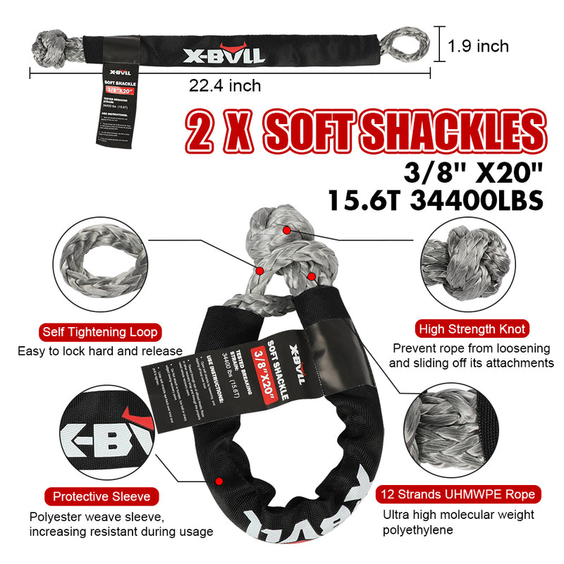 Load image into Gallery viewer, X-BULL Recovery Kit 4X4 Off-Road Kinetic Rope Snatch Strap Winch Damper 4WD13PCS
