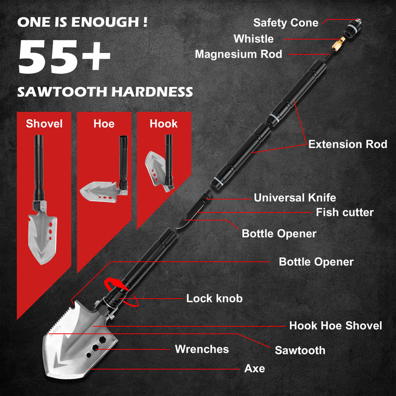 Load image into Gallery viewer, X-BULL 4WD Recovery Kit Snatch Strap Hitch Receiver Folding Shovel Survival 4X4
