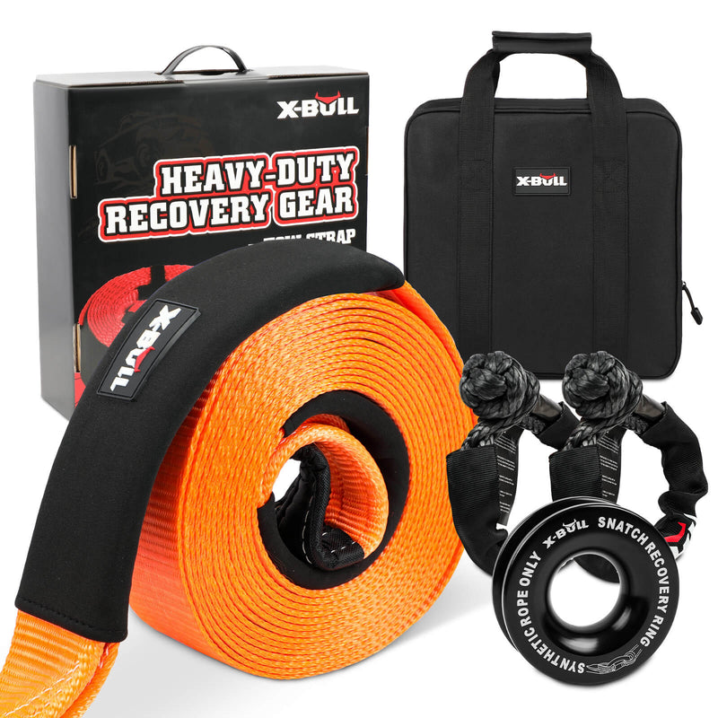 Load image into Gallery viewer, X-BULL 4WD Recovery Kit Off Road Snatch Strap Soft Shackles Snatch Block Pulley
