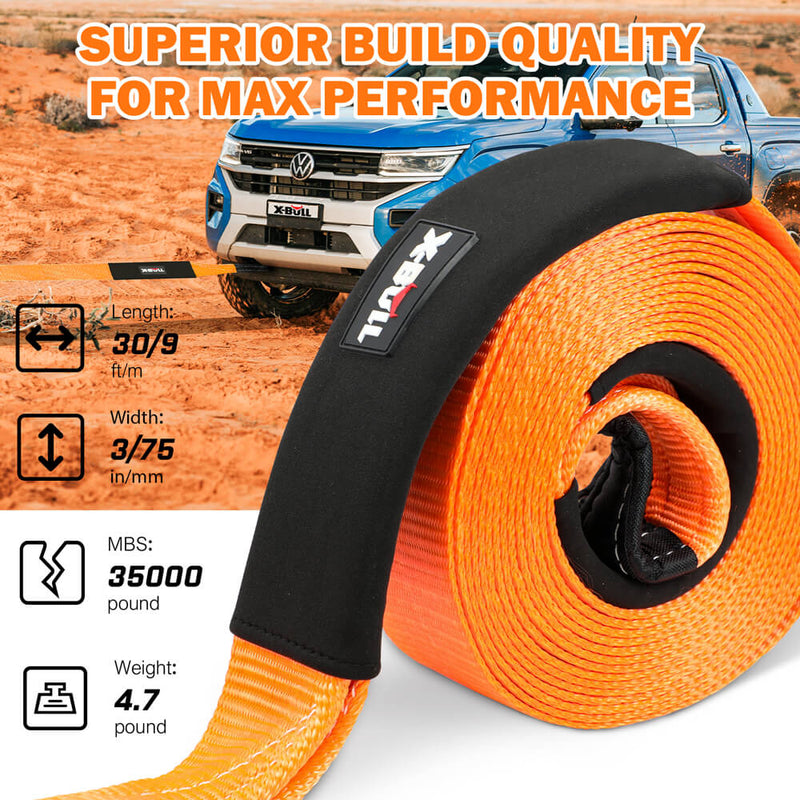 Load image into Gallery viewer, X-BULL 4WD Recovery Kit Off Road Snatch Strap Soft Shackles Snatch Block Pulley
