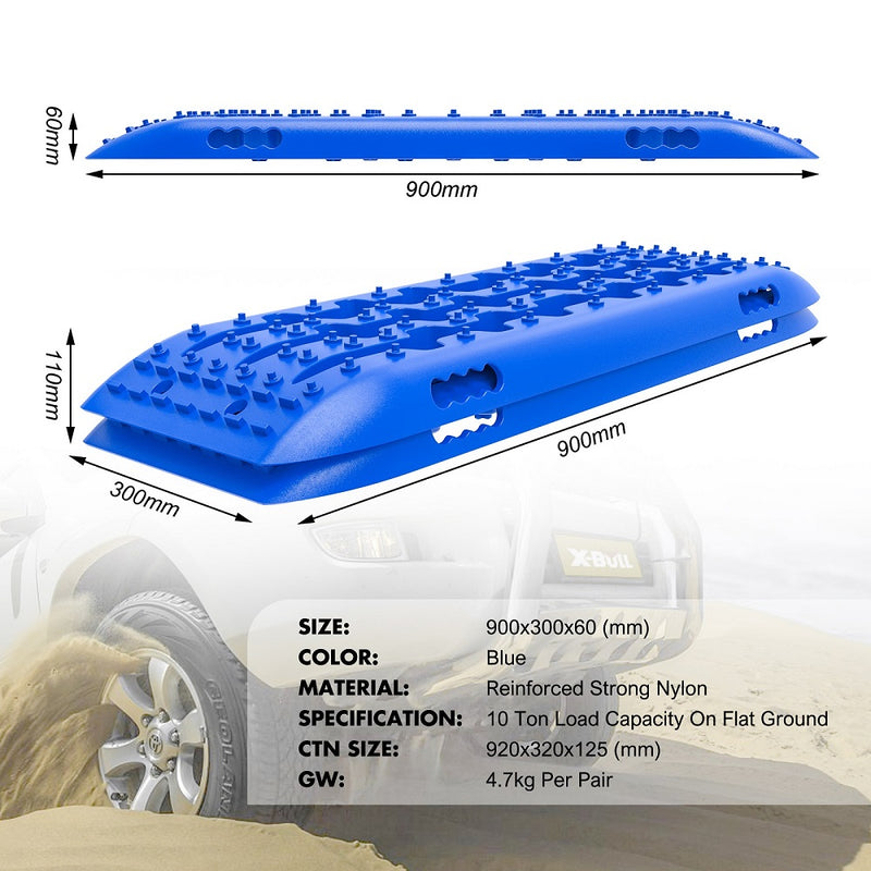 Load image into Gallery viewer, X-BULL Recovery tracks Sand tracks 2pcs Sand / Snow / Mud 10T 4WD Gen 2.0 - blue
