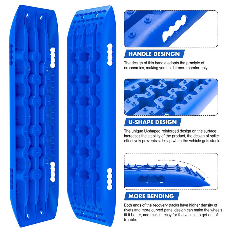 Load image into Gallery viewer, X-BULL Recovery tracks Sand tracks 2pcs Sand / Snow / Mud 10T 4WD Gen 2.0 - blue
